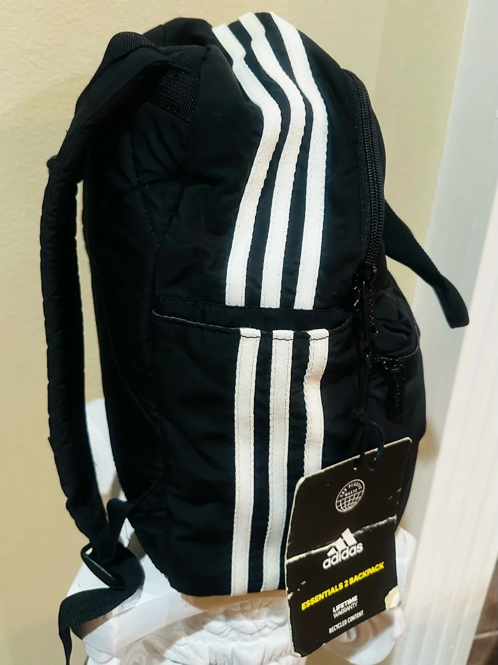 adidas Black Men's Everyday Backpack with Front Zip Pocket